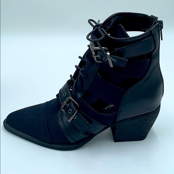 - Shoe Republic LA Blk Chelsea Chunky Ankle Booties - Picture 1 of 9